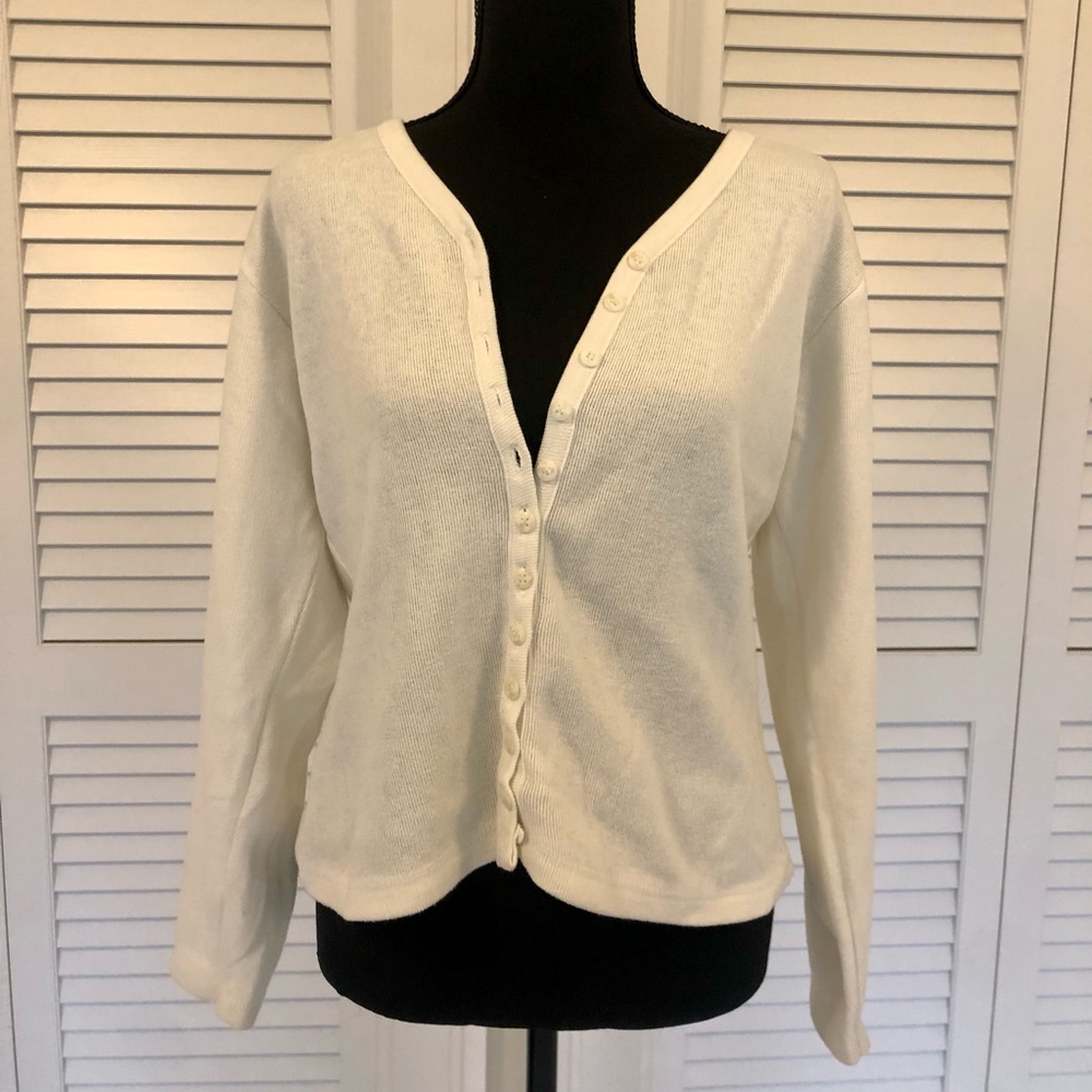 Cozy Soft Cotton and Polyester White Button Up Shirt